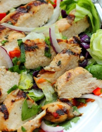 Grilled Honey and Lime Chicken Salad