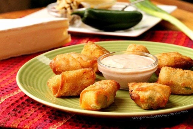 Wonton Cheese Bites on plate