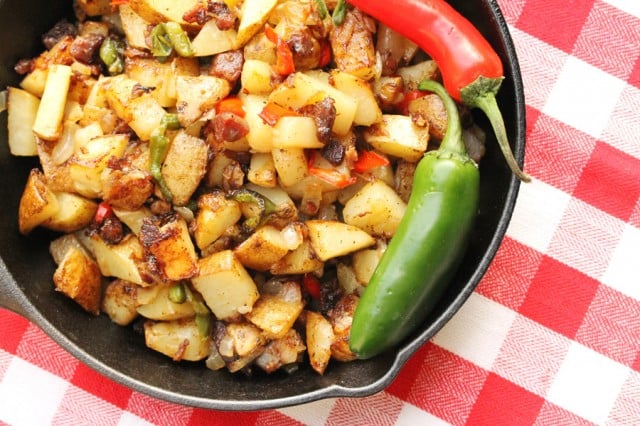 Fried Potatoes in Skillet