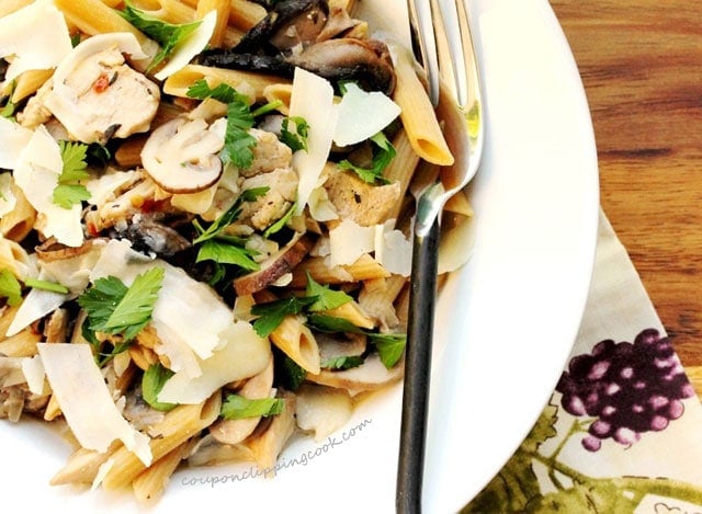 Mushrooms Pasta in Wine Sauce
