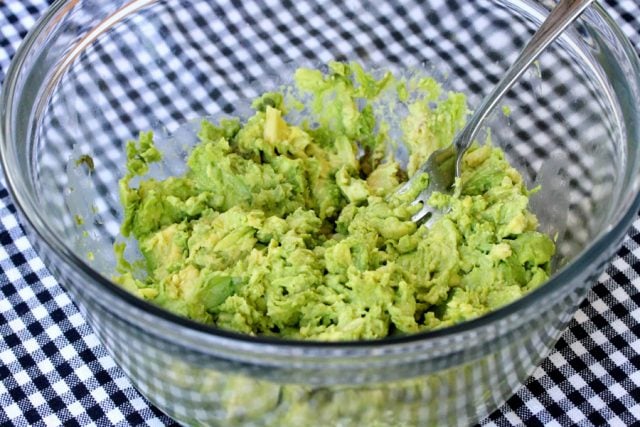 Mashed Avocado in Bowl