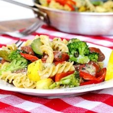 Pasta Vegetables Smoked Sausage Meal
