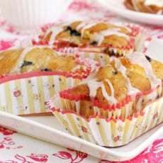 Mini Banana Blueberry Loaves