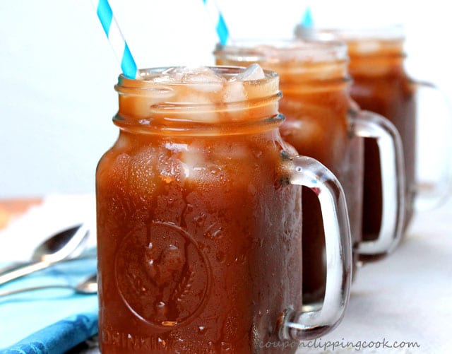 Iced Coffee in Glass Mugs