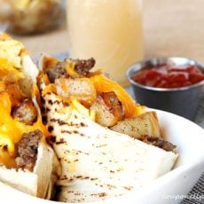 Breakfast Burrito Ingredients in Pita