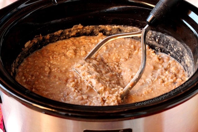 Mash Pinto Beans in Slow Cooker