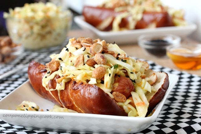 Honey Mustard Slow Dog on plate