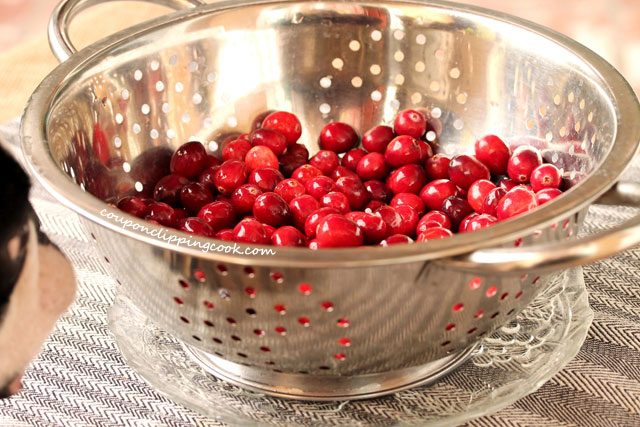 Cranberries in Colander
