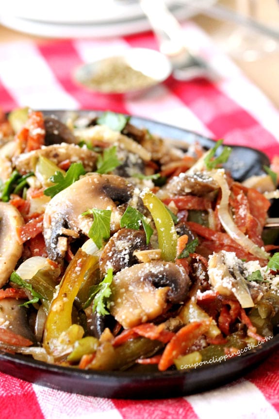 Sautéed Mushrooms, Pepperoni & Bell Peppers Coupon Clipping Cook®