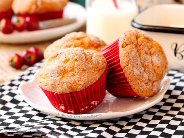 Sour Cream Coffee Cake Muffins on plate