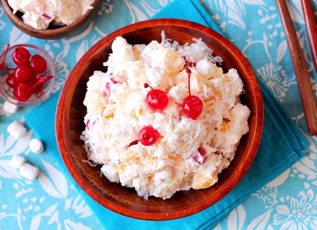 Tropical Ambrosia Creamy Fruit Salad