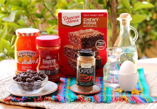 Chipotle Apricot Brownie Ingredients