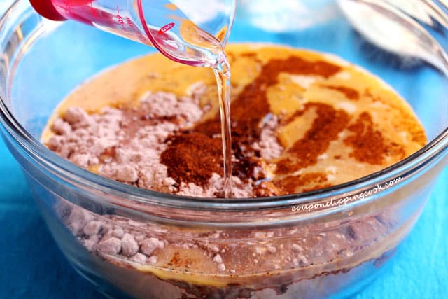 Add water to brownie mix