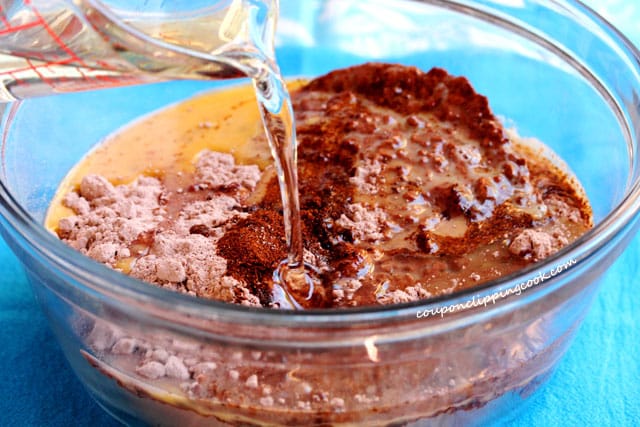 Add canola oil to brownie batter